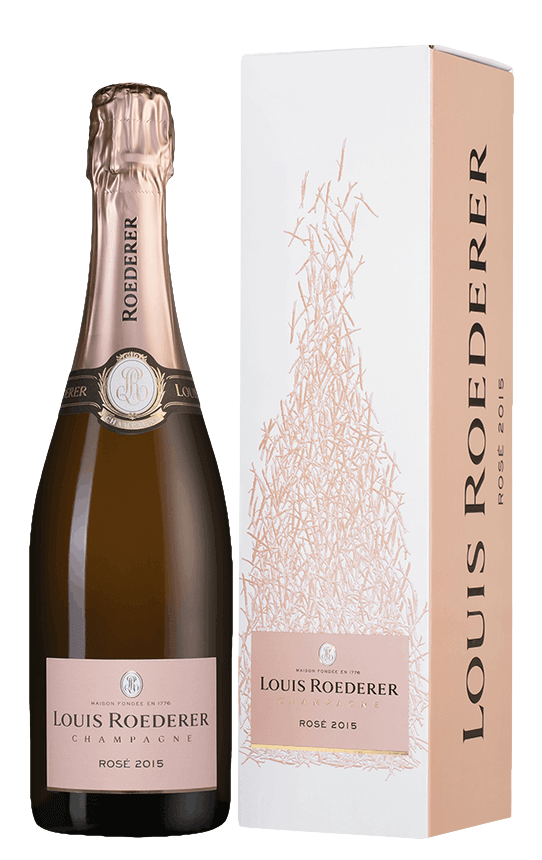 Брют Розе Шампань AOC Луи Родерер в подарочной упаковке 2015 0.75 л
