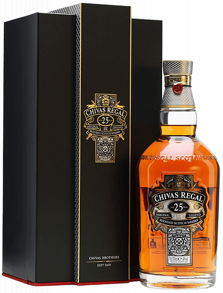 Chivas Regal 25 y.o. blended scotch whisky (gift box), 0.7 л