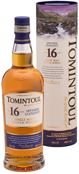 Tomintoul Speyside Glenlivet Single Malt Scotch Whisky 16 YO (gift box), 0.7 л