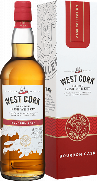West Cork Bourbon Cask Blended Irish Whiskey (gift box), 0.7 л