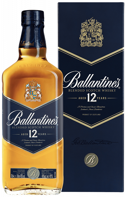 Баллантайнс 12 Лет купажированный шотландский виски в подарочной упаковке 0.7 л