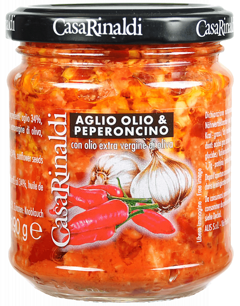 Sauce with garlic, oil, hot pepper Casa Rinaldi