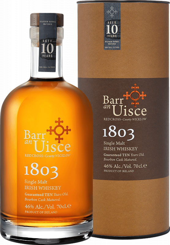 Односолодовый ирландский виски Барр ан Ишке 1803 Сингл Молт 10 лет в подарочной упаковке 0.7 л