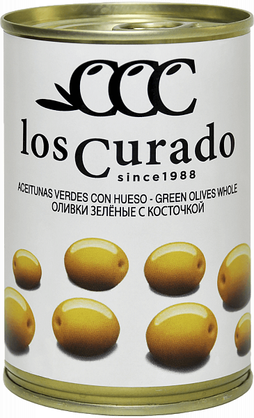 Green olives whole Los Curado, 0.3 л