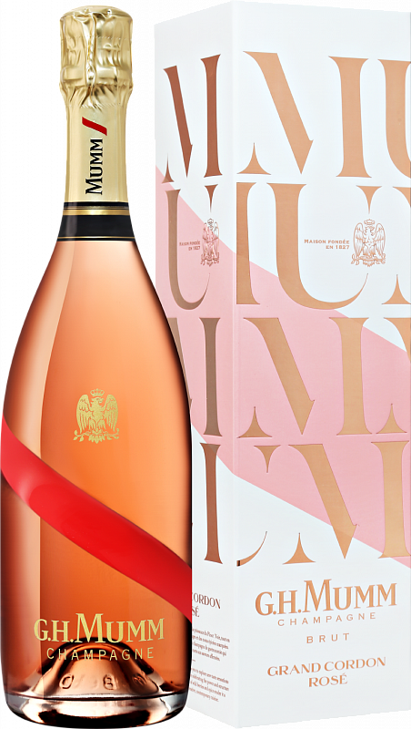 Дж.Г. Мумм Гранд Кордон Розе Шампань АОС Брют в подарочной упаковке 0.75 л