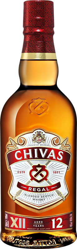 Чивас Ригал Блендед 12 лет купажированный виски в подарочной упаковке 0.7 л