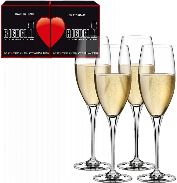 Riedel Heart to Heart CHAMPAGNE (4 glasses set)